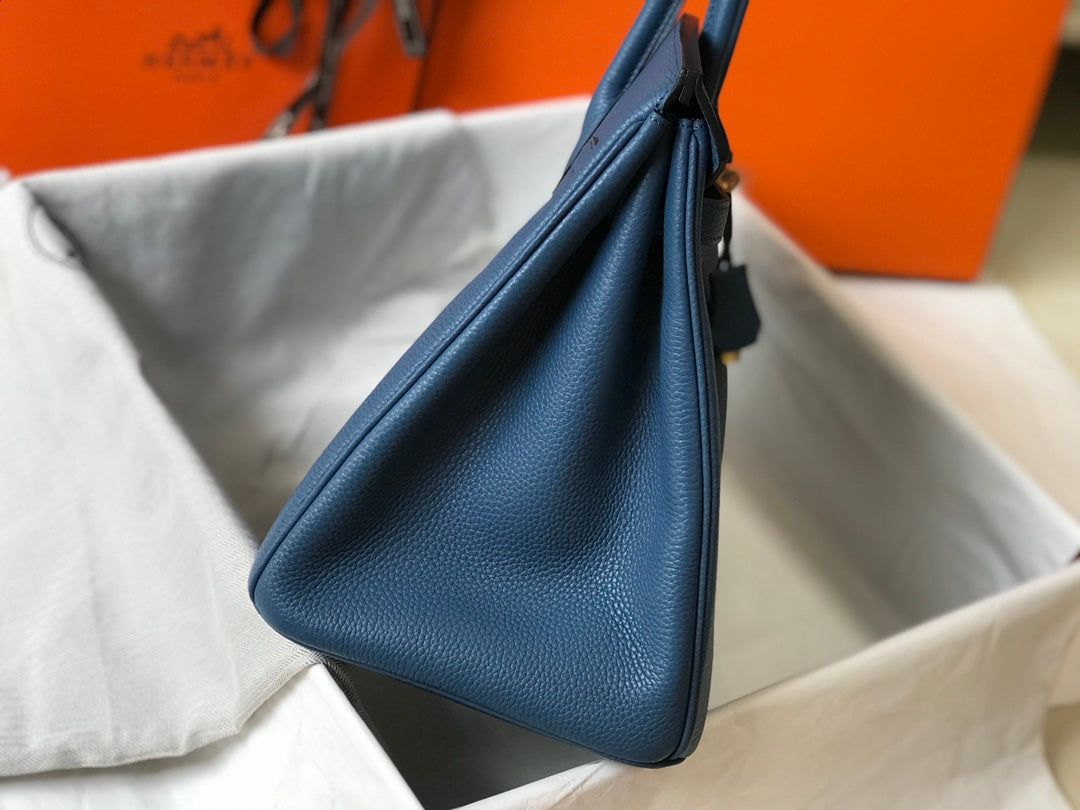 HM バーキン 35cm ダークブルー トゴレザー ゴールド金具