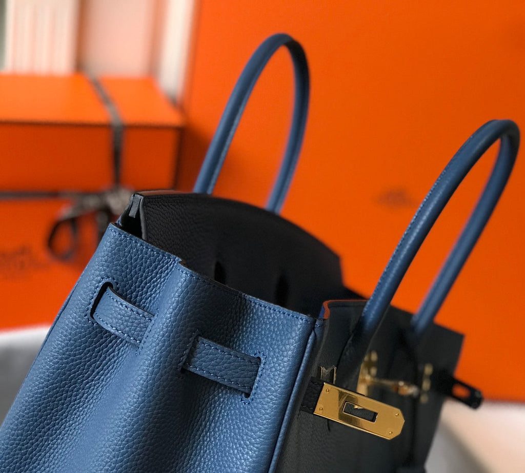HM バーキン 35cm ダークブルー トゴレザー ゴールド金具