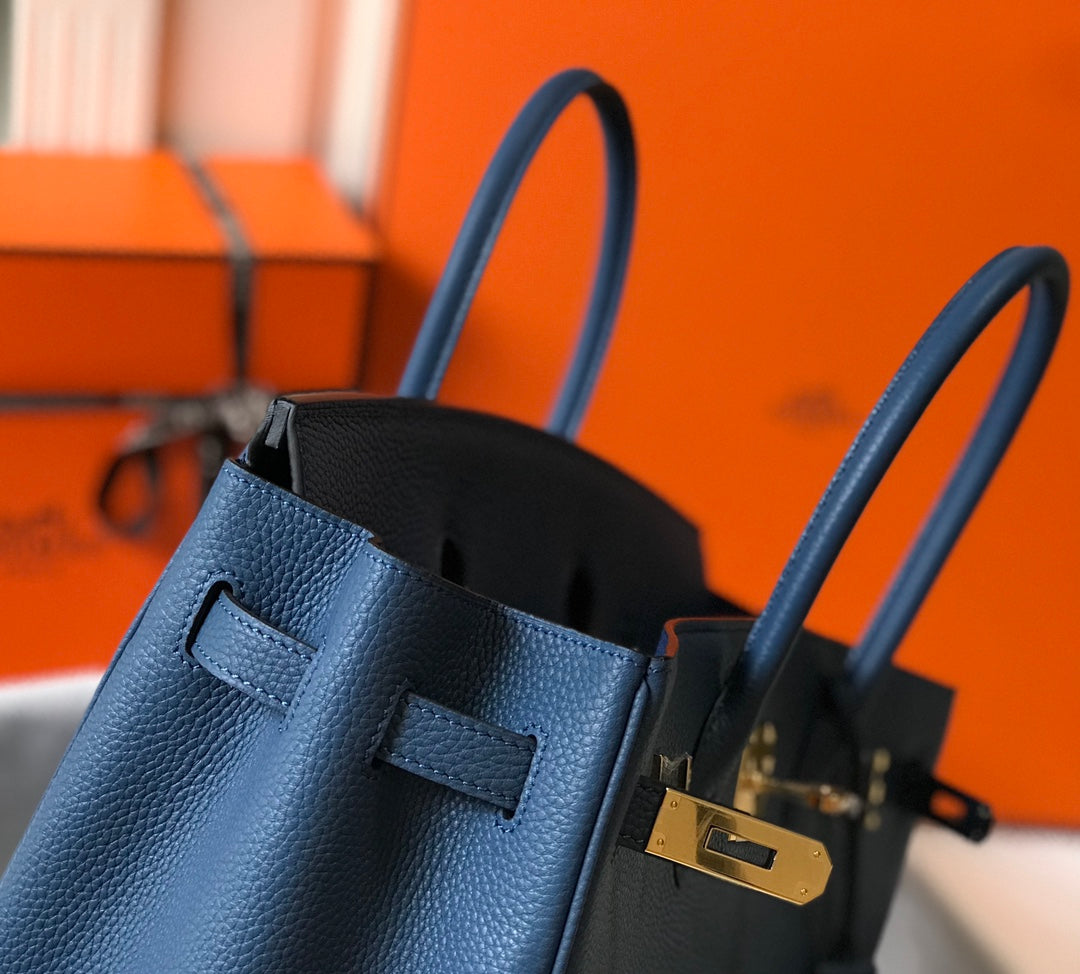 HM バーキン 35cm ダークブルー トゴレザー ゴールド金具