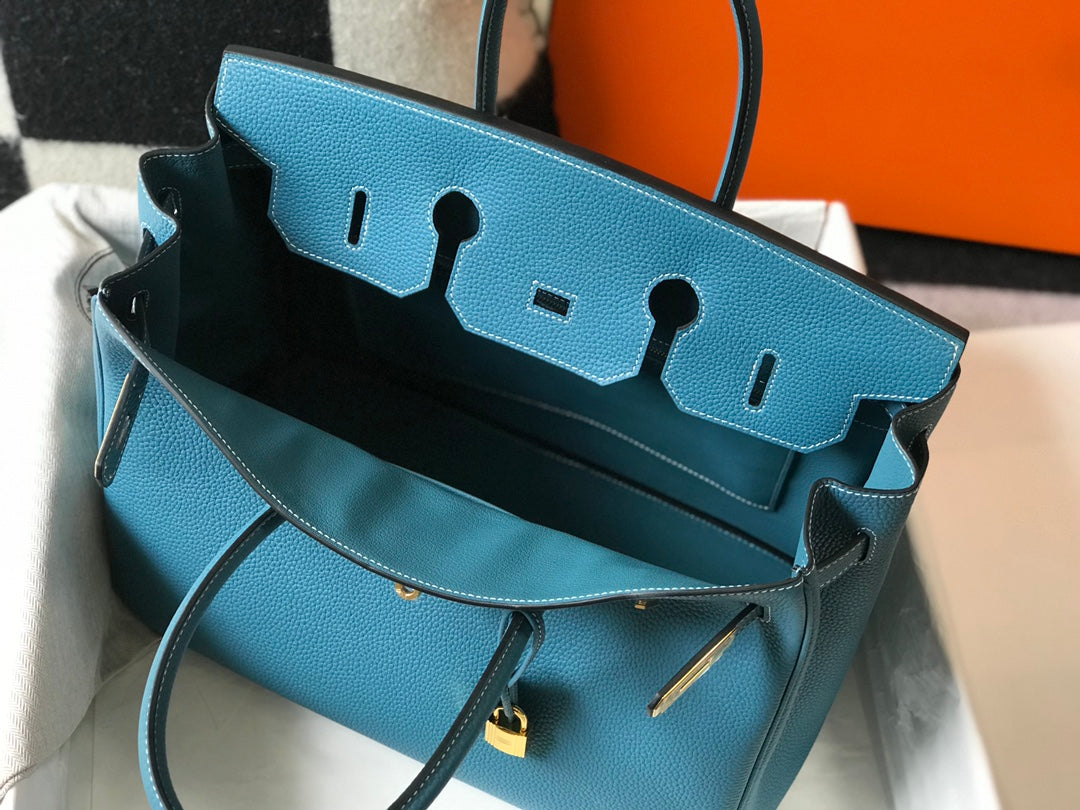HM バーキン 35cm ブルー トゴレザー ゴールド金具