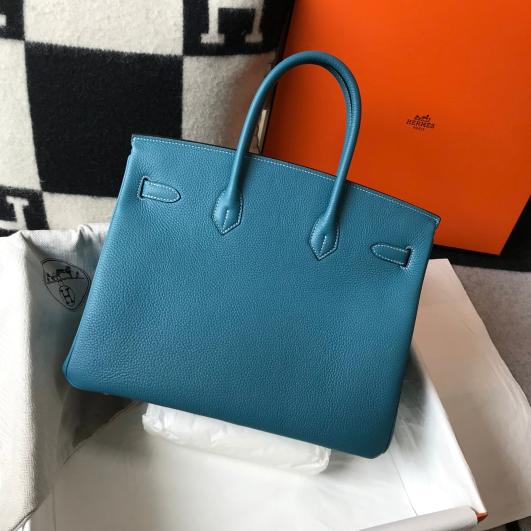 HM バーキン 35cm ブルー トゴレザー ゴールド金具