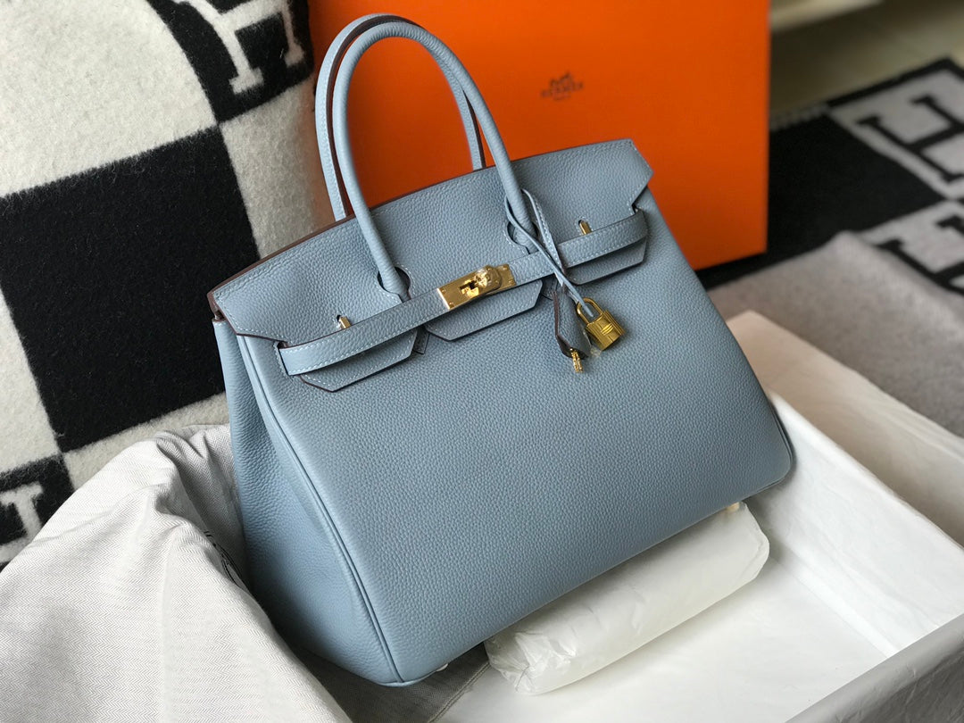 HM バーキン 35cm スカイブルー トゴレザー ゴールド金具