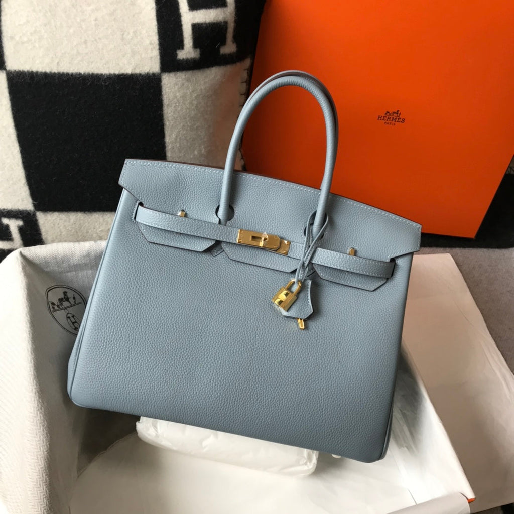 HM バーキン 35cm スカイブルー トゴレザー ゴールド金具