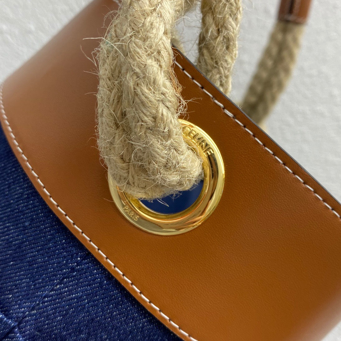 SEAU CORDE 23 TISSU DENIM BLEU MARINE