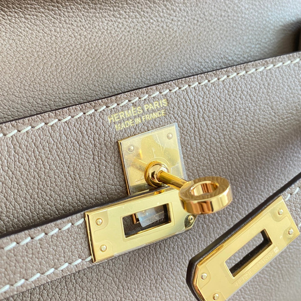 KELLY DANSE II 22CM DARK BROWN EVERCOLOR LEATHER GHW