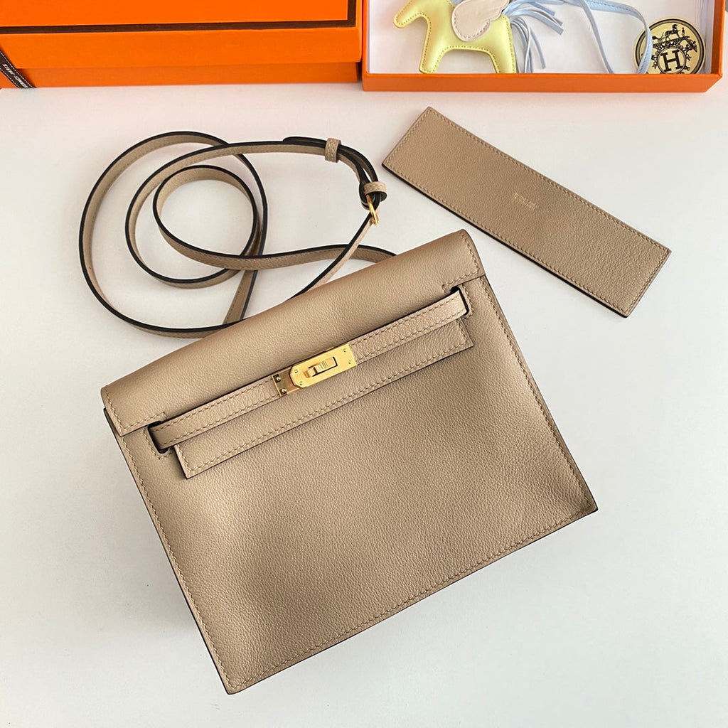 KELLY DANSE II 22CM BEIGE EVERCOLOR LEATHER GHW