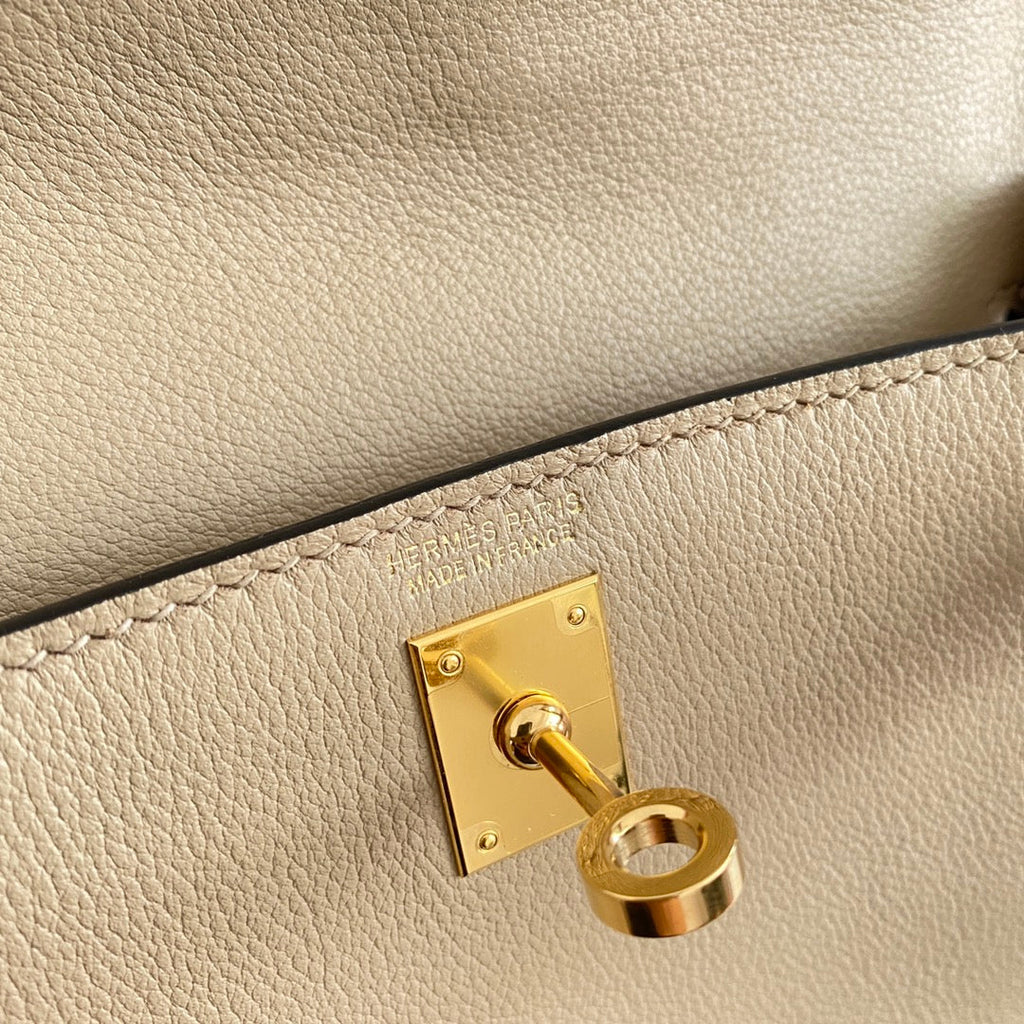 KELLY DANSE II 22CM BEIGE EVERCOLOR LEATHER GHW