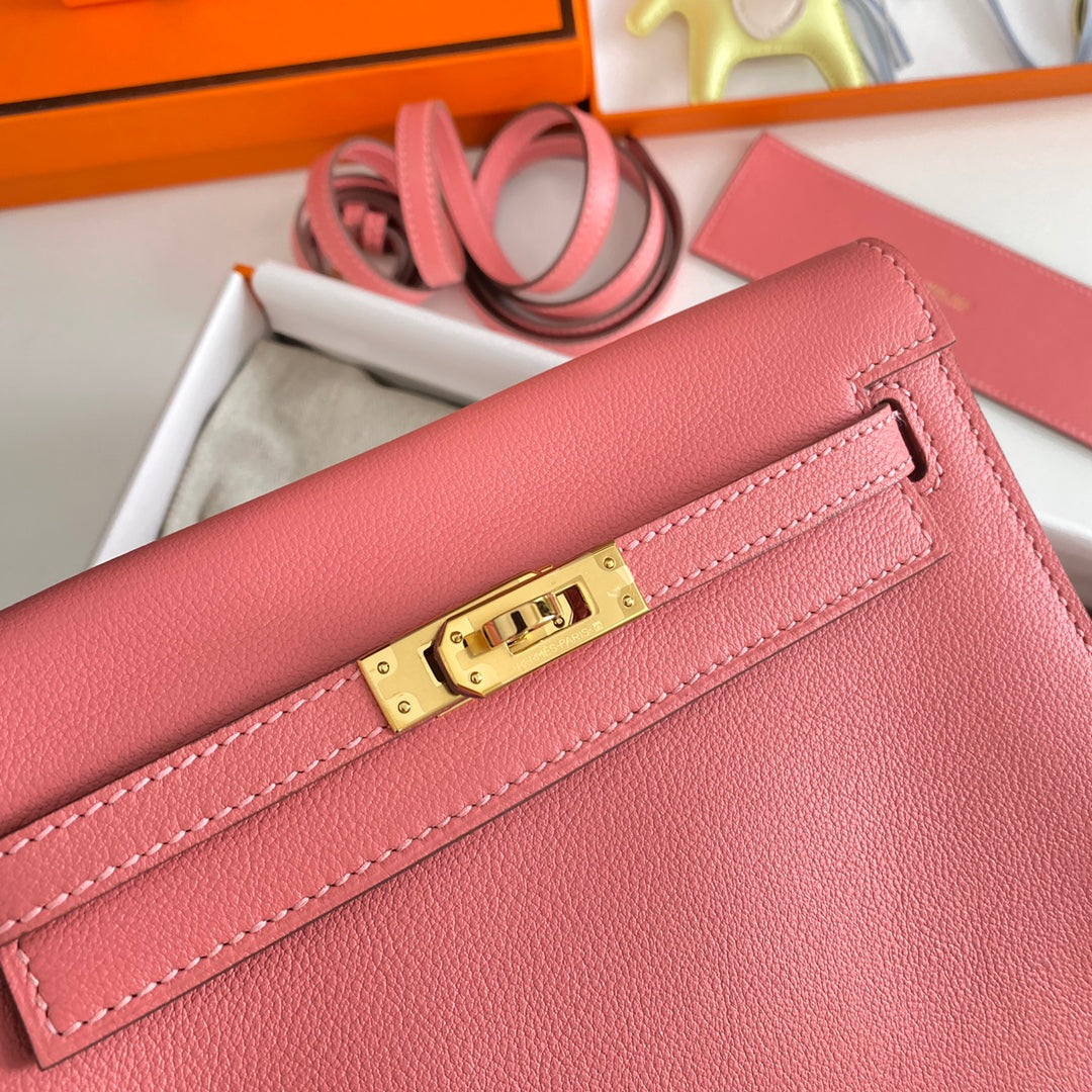 KELLY DANSE II 22CM CUIR ROSE EVERCOLOR GHW