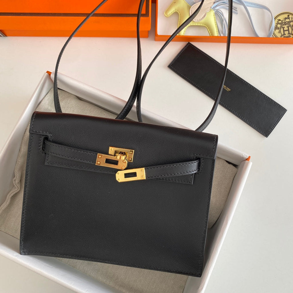 KELLY DANSE II 22CM CUIR NOIR EVERCOLOR GHW