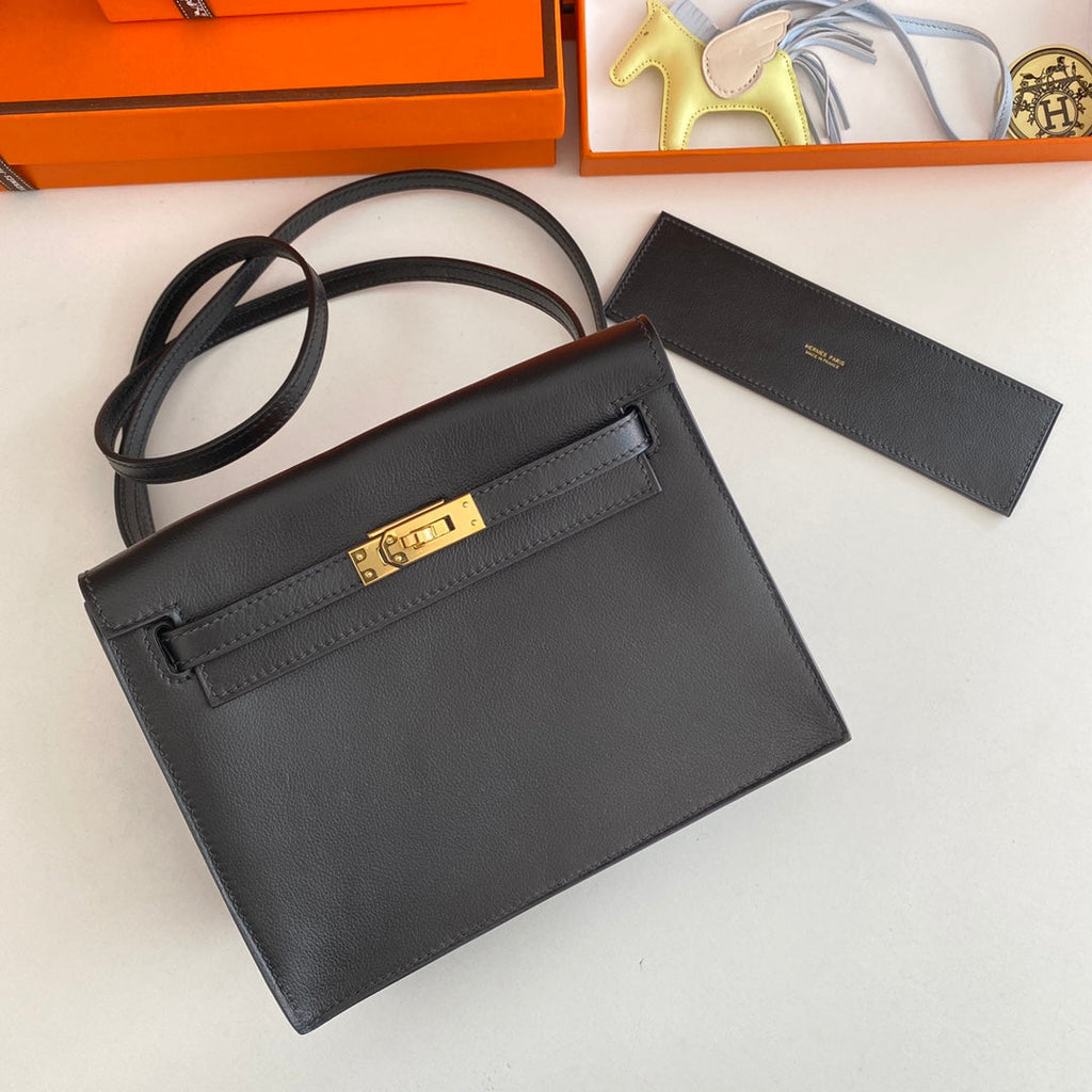 KELLY DANSE II 22CM CUIR NOIR EVERCOLOR GHW