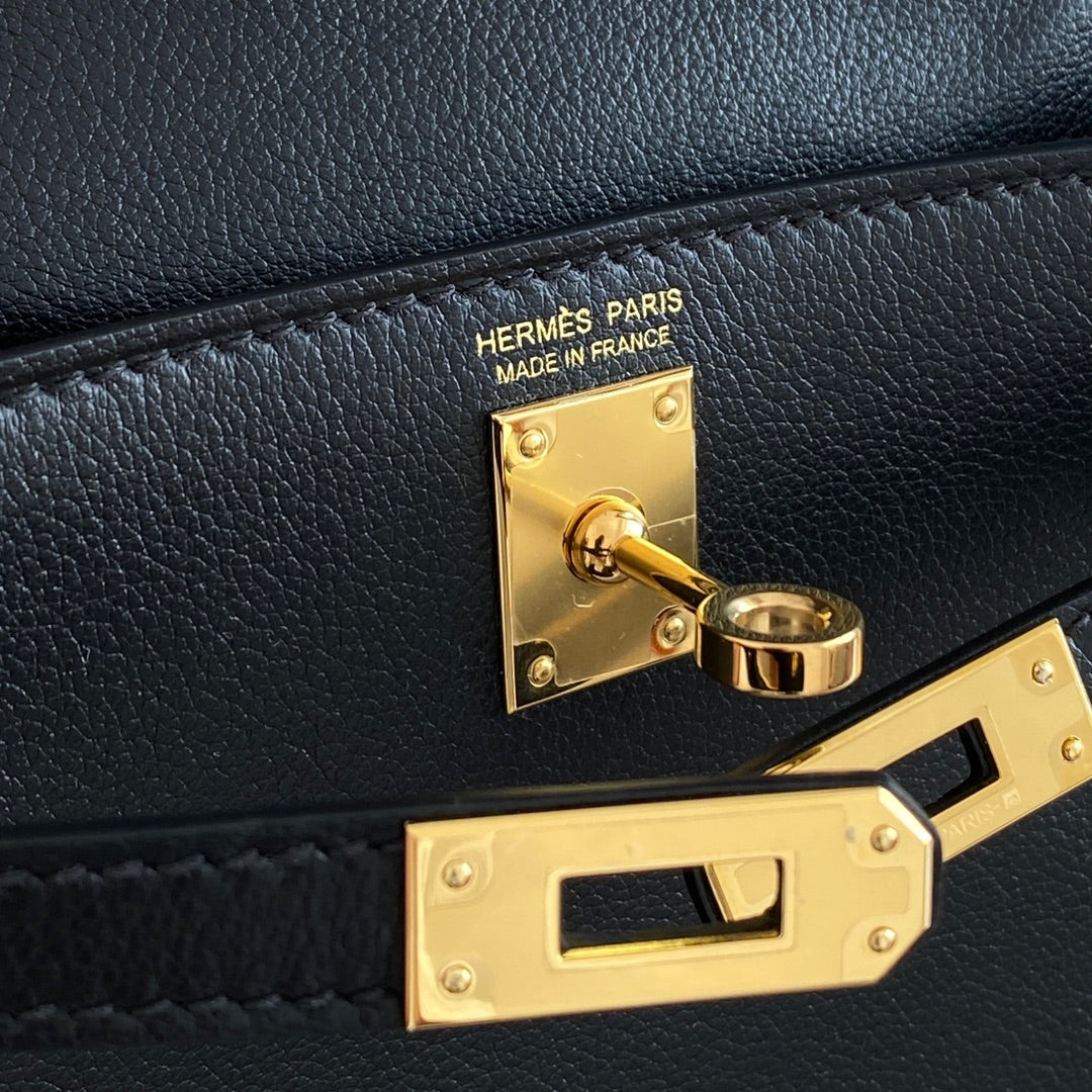 KELLY DANSE II 22CM CUIR NOIR EVERCOLOR GHW