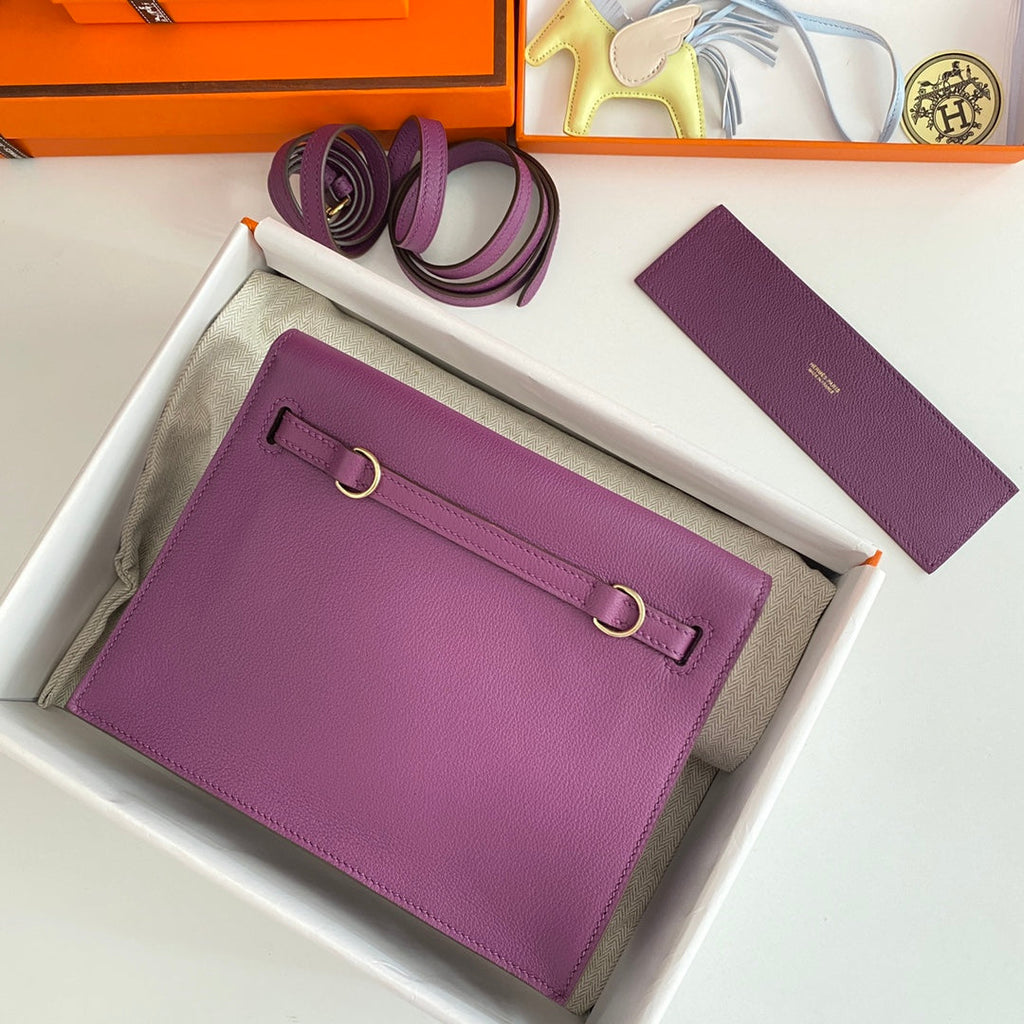 KELLY DANSE II 22CM CUIR VIOLET EVERCOLOR GHW