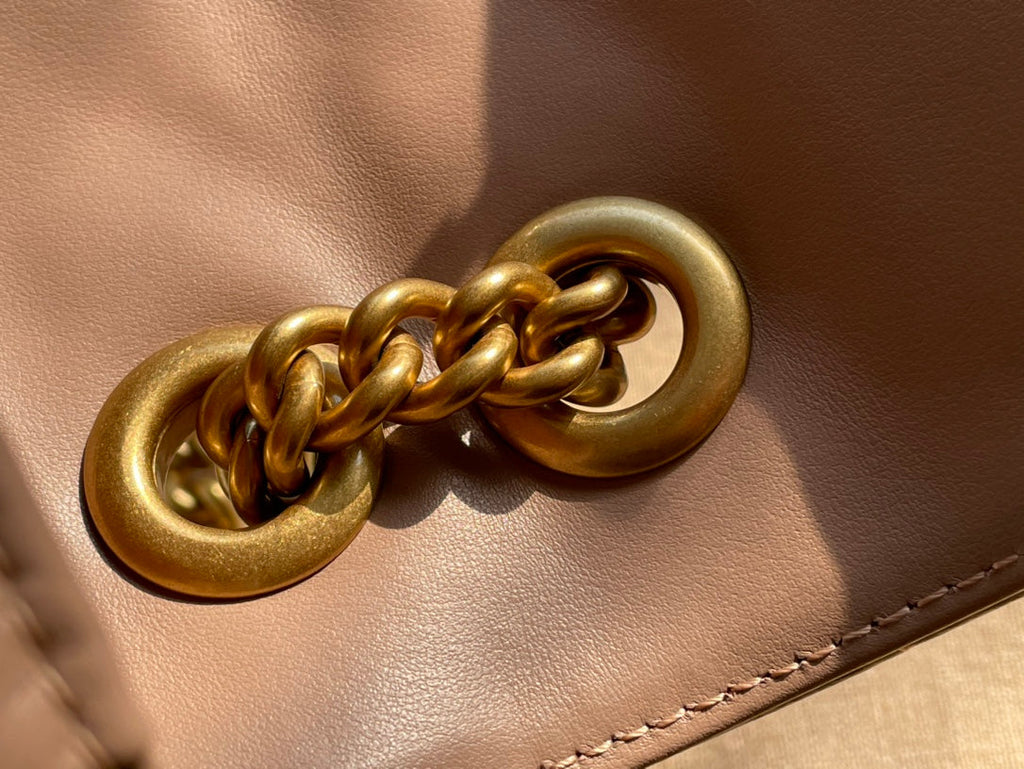 SAC GG MARMONT MATELASSÉ PETIT 22 CUIR DE VEAU BEIGE