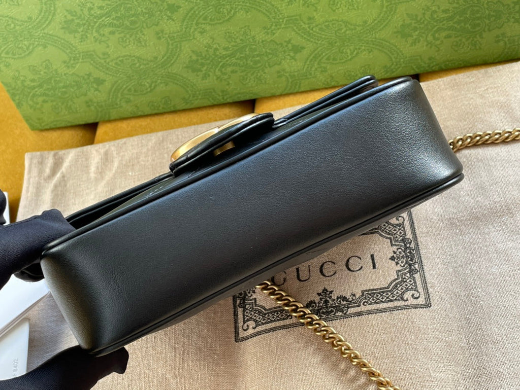 SAC GG MARMONT MINI 16 EN CUIR DE VEAU NOIR