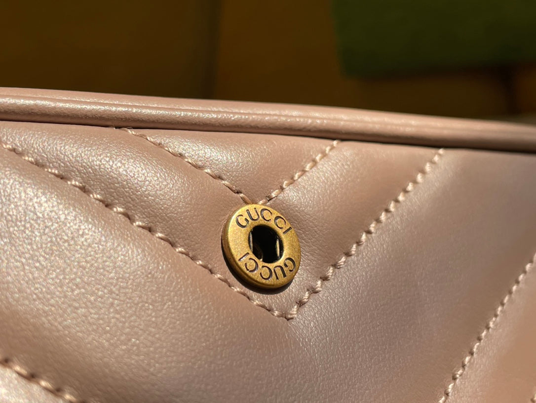 SAC GG MARMONT MINI 16 EN CUIR DE VEAU BEIGE