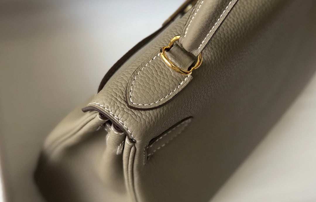 HM KELLY 25CM TAUPE TOGO QUINCAILLERIE OR