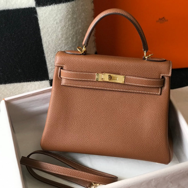 HM ケリー 32cm ゴールド トーゴレザー ゴールド金具
