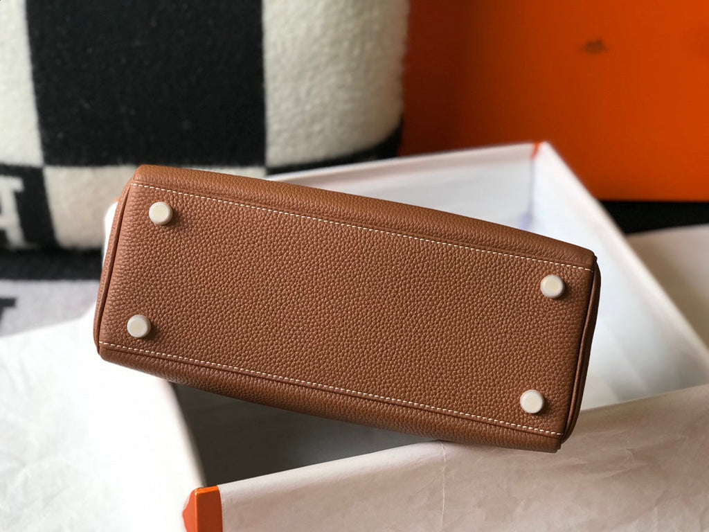 HM KELLY 32CM CUIR TOGO DORÉ QUINCAILLERIE DORÉ