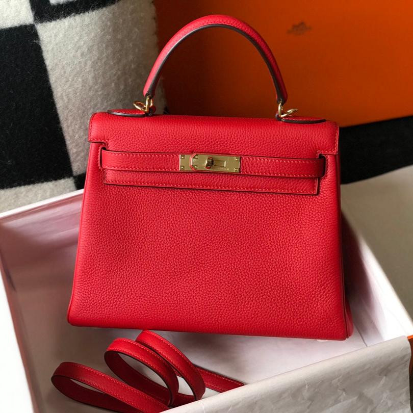 HM KELLY 25CM ROUGE TOGO QUINCAILLERIE OR