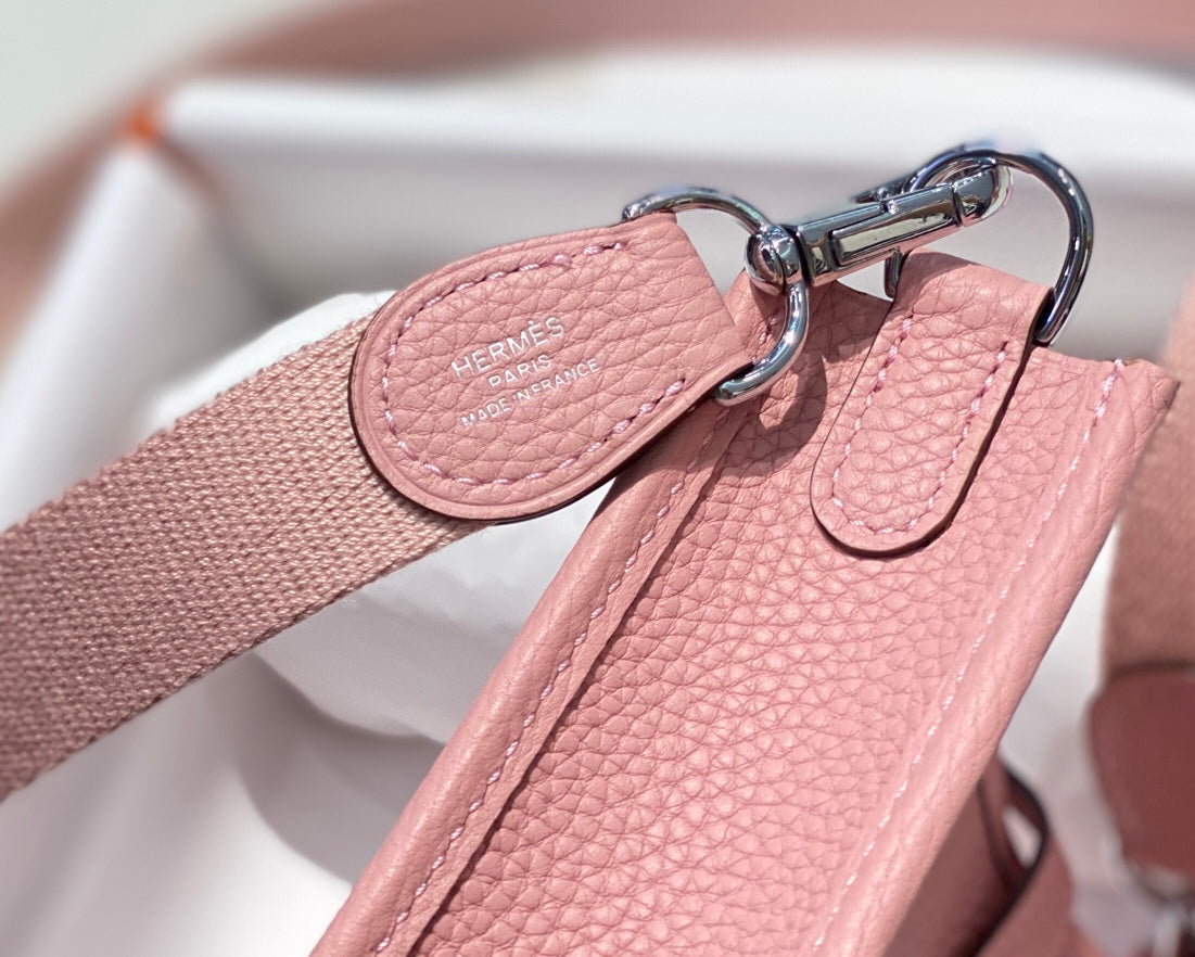 MINI EVELYNE 18CM ROSE TOGO QUINCAILLERIE ARGENTÉE