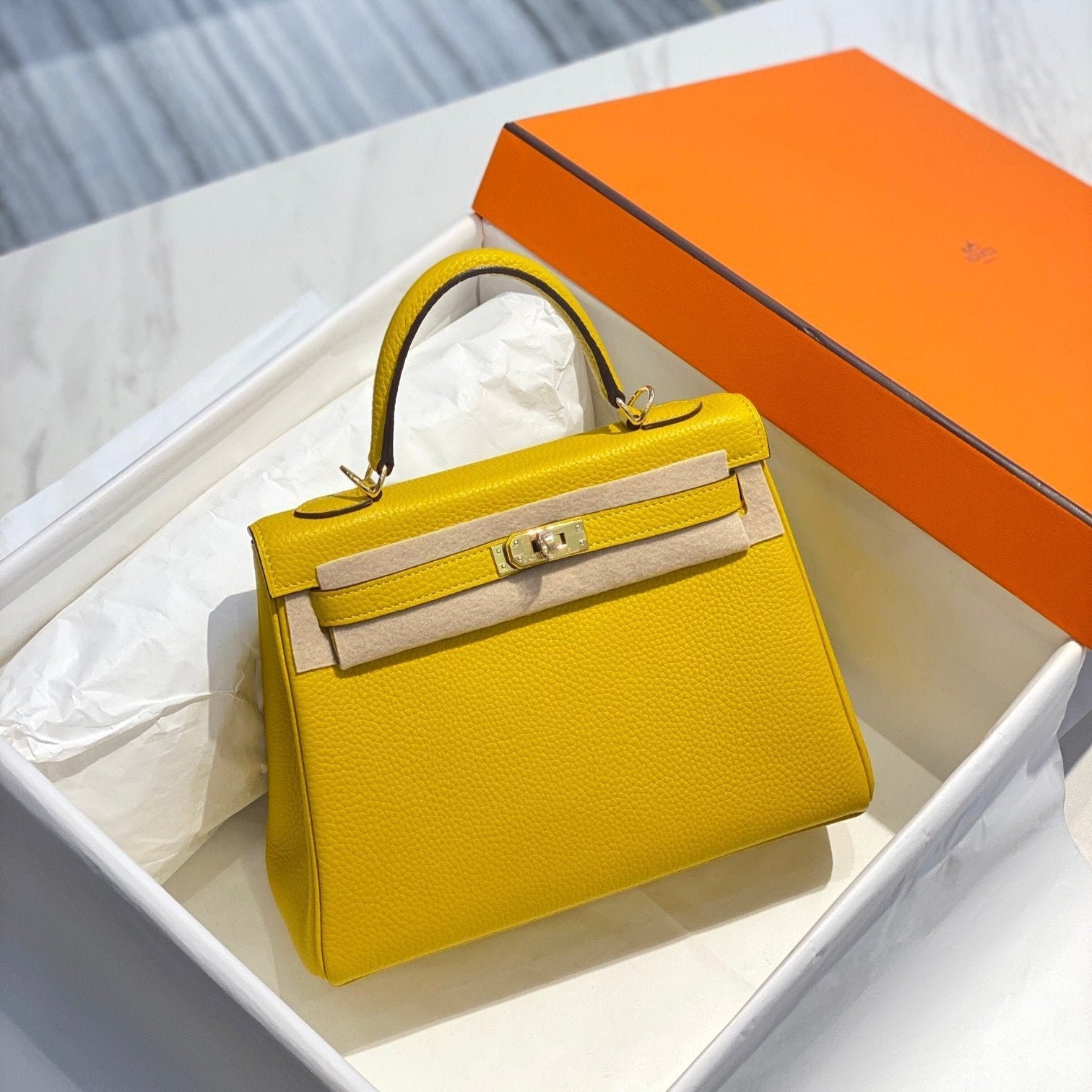 HM KELLY 25CM JAUNE TOGO QUINCAILLERIE OR