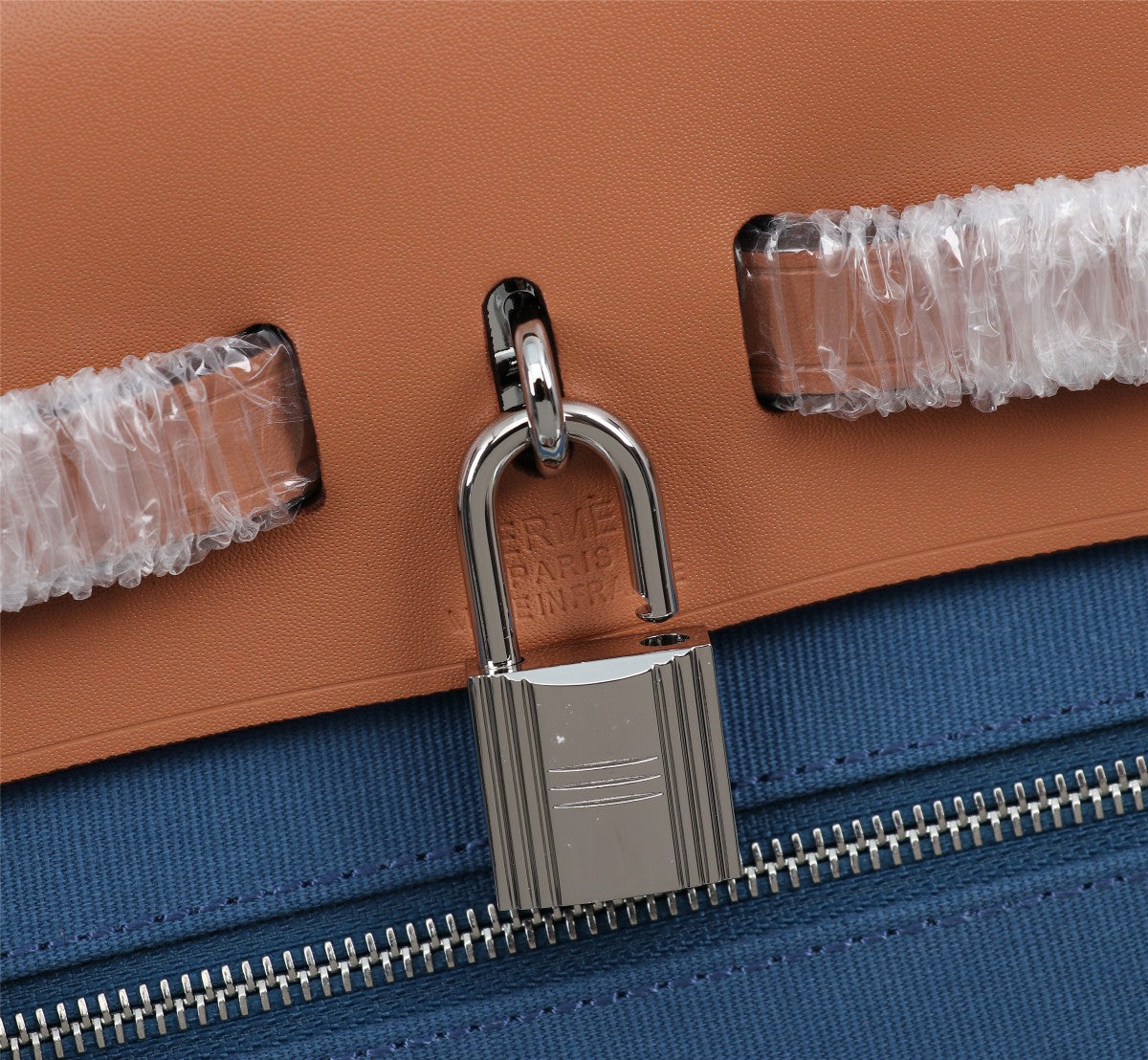 HM HERBAG ZIP 31 TOILE ÉGÉE ET CUIVRE