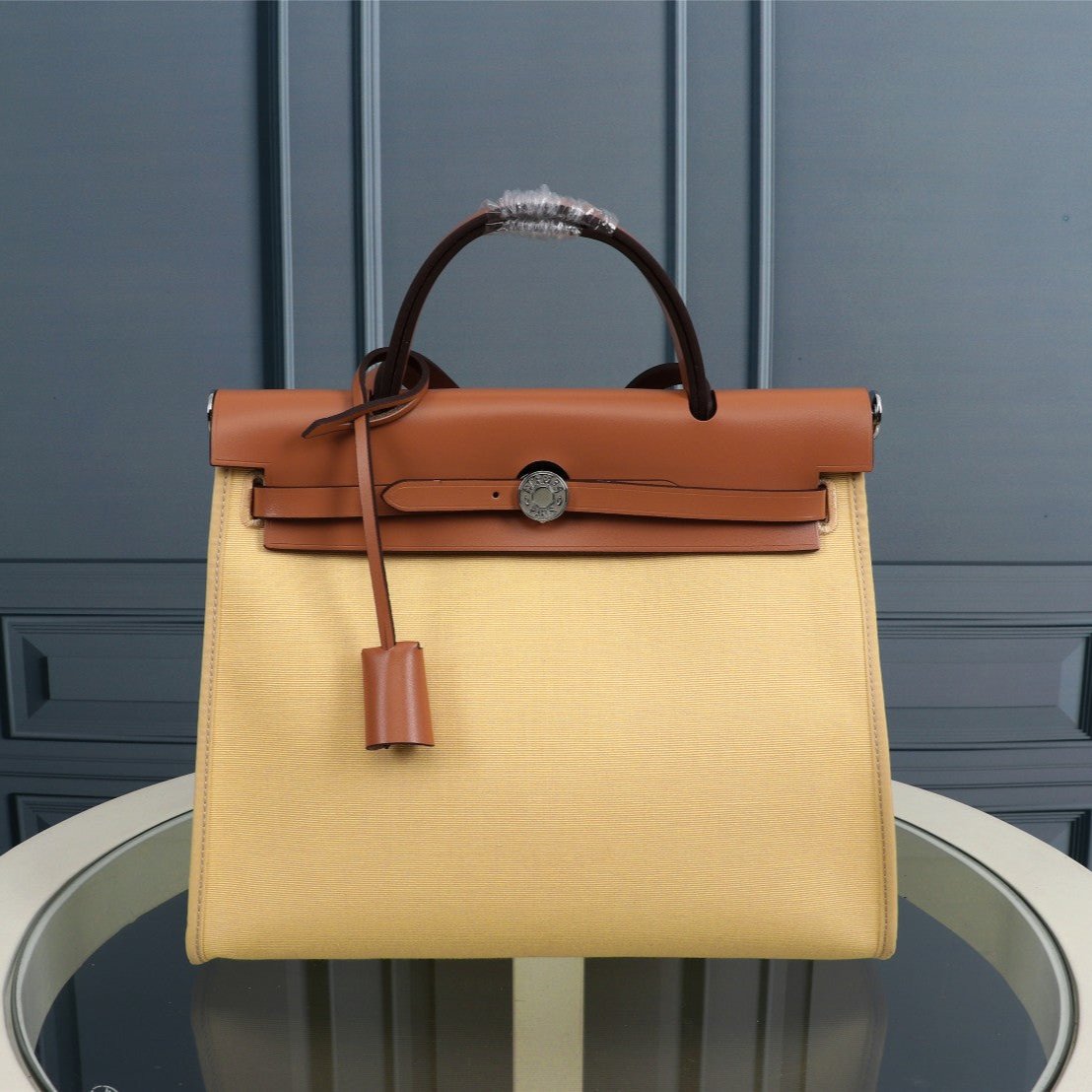 HM HERBAG ZIP 31 TOILE DE LIN ET DE CIDRE