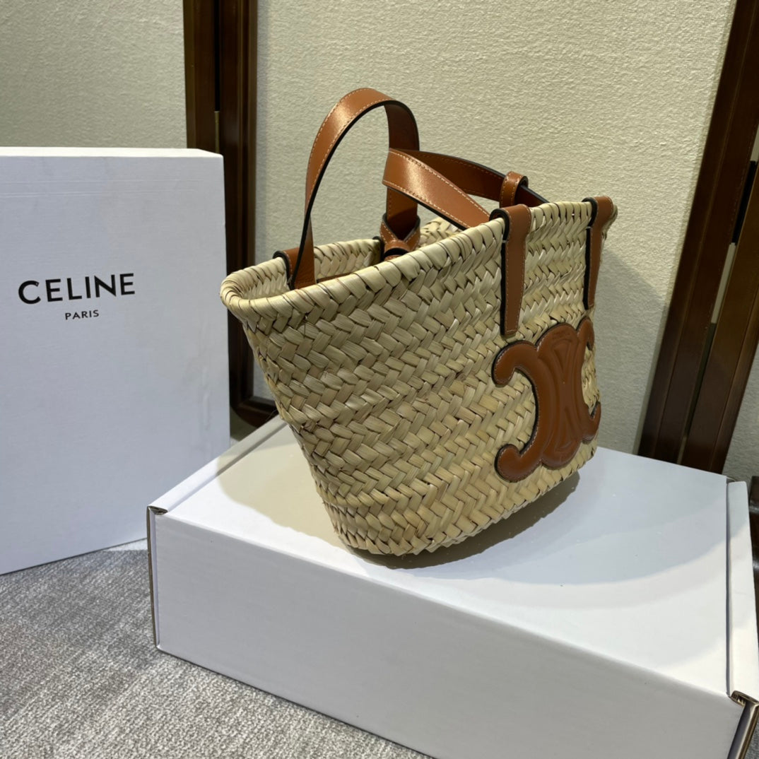TEEN CLASSIC 20 FEUILLES DE PALMIER ET CUIR DE VEAU BRUN