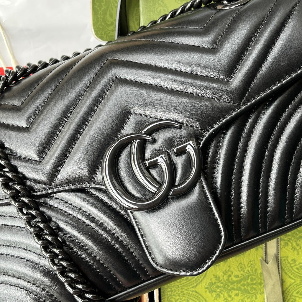 GG MARMONT 26CM TOUT EN CUIR DE VEAU NOIR