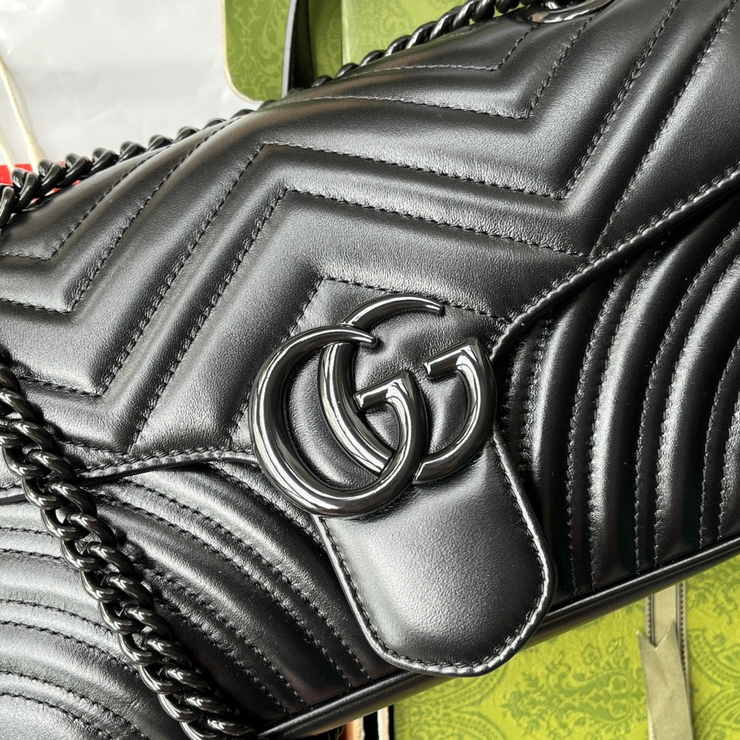 GG MARMONT 26CM TOUT EN CUIR DE VEAU NOIR