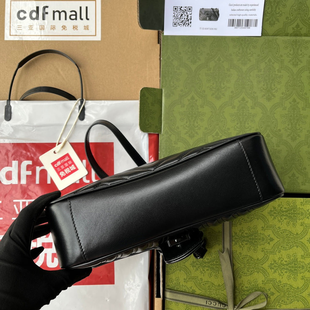 GG MARMONT 26CM TOUT EN CUIR DE VEAU NOIR