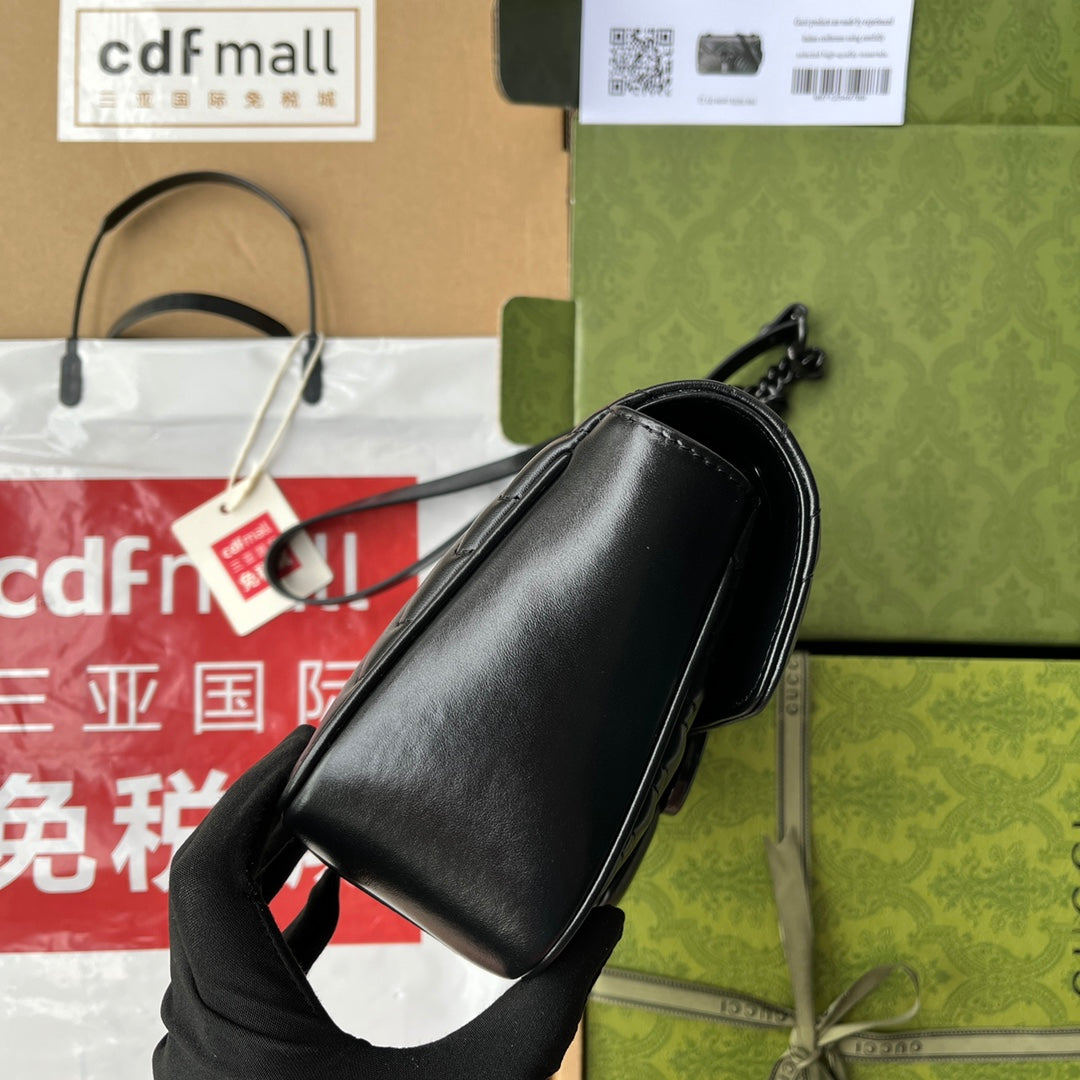 GG MARMONT 26CM TOUT EN CUIR DE VEAU NOIR