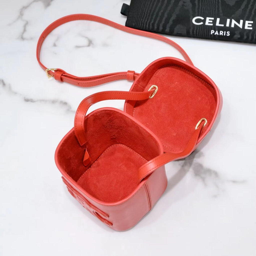 SAC BANDOULIÈRE SQUARE BOX 11 CUIR DE VEAU ORANGE FEU