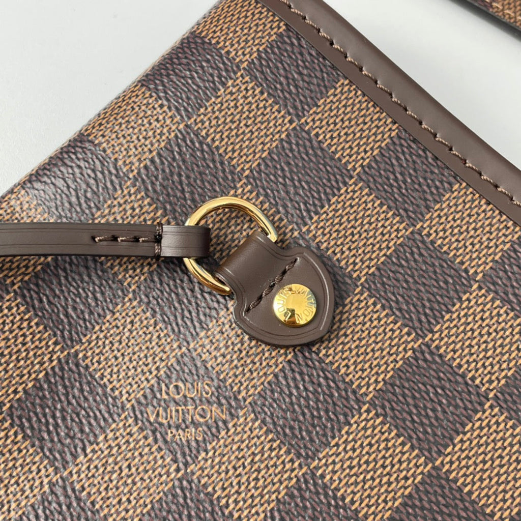 NEVERFULL MM 32 MARRON ROUGE DAMIER AZUR 