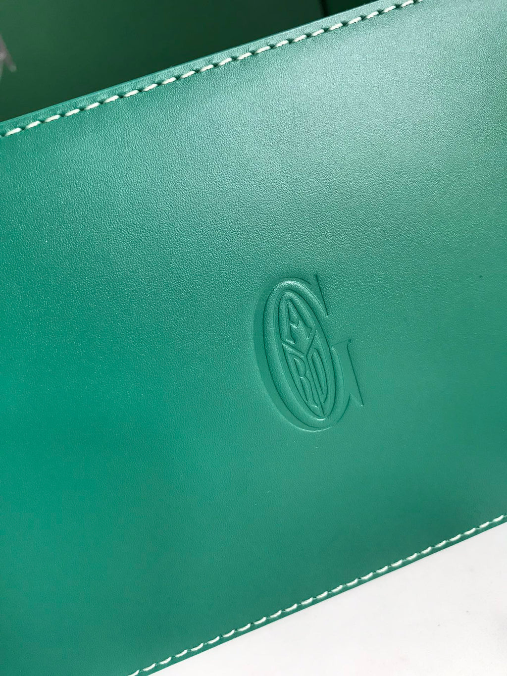 SAC SAÏGON PM 28 EN TOILE GOYARDINE VERTE ET CUIR DE VEAU