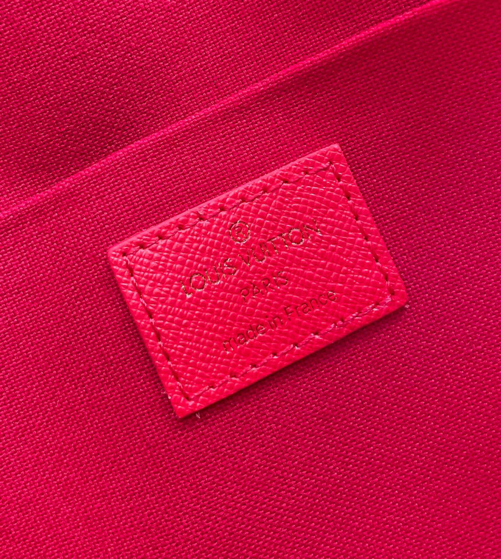 FÉLICIE POCHETTE 21 EN TOILE ENDUIT DAMIER EBENE MARRON QUINCAILLERIE OR