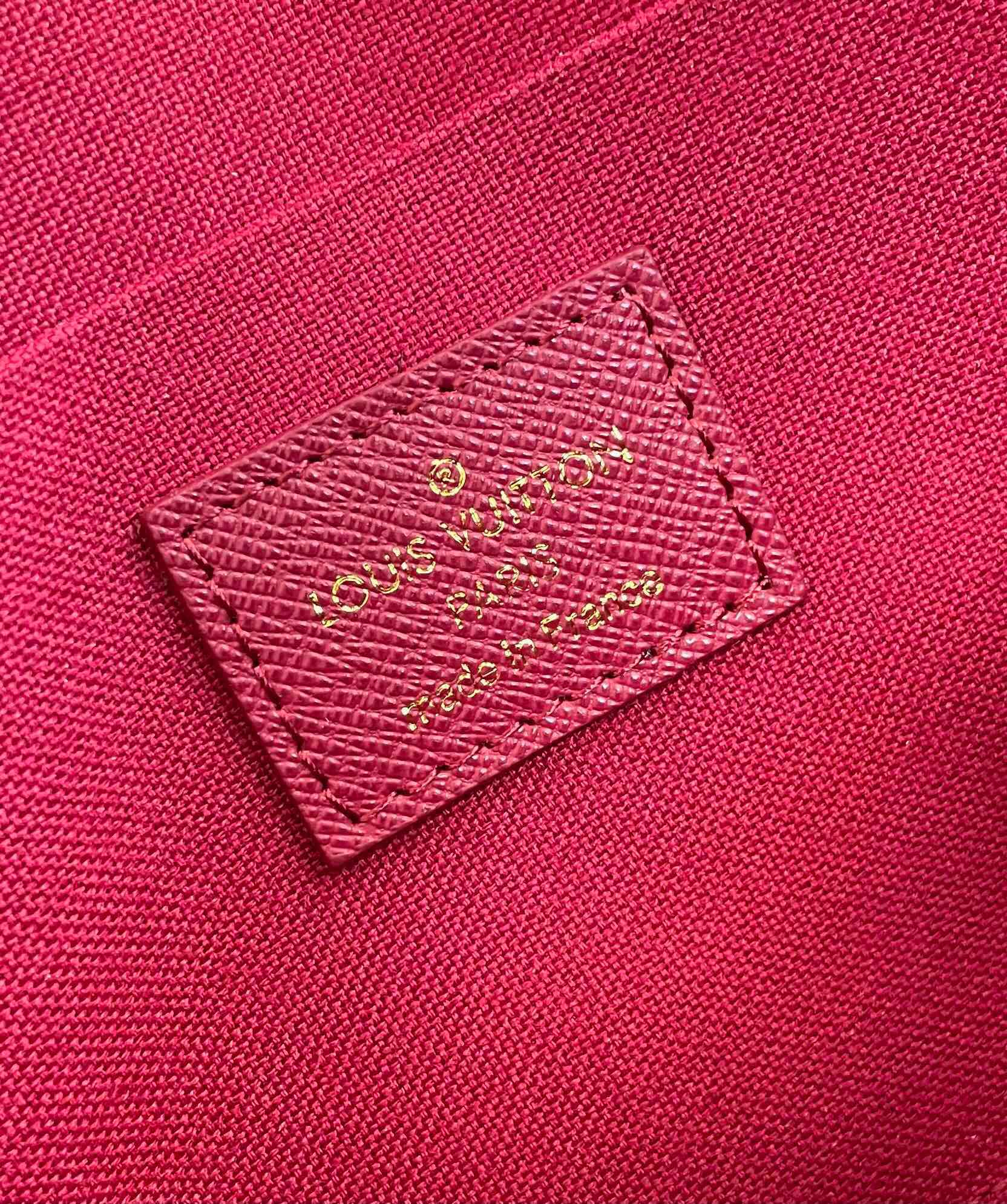 POCHETTE FÉLICIE 21 EN TOILE MONOGRAMME MARRON QUINCAILLERIE DORÉ