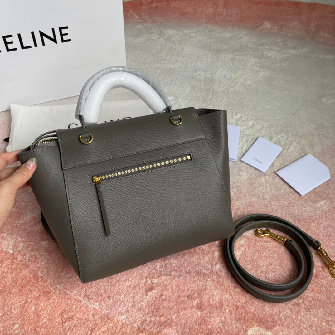SAC À POISSON 24 CUIR GRIS