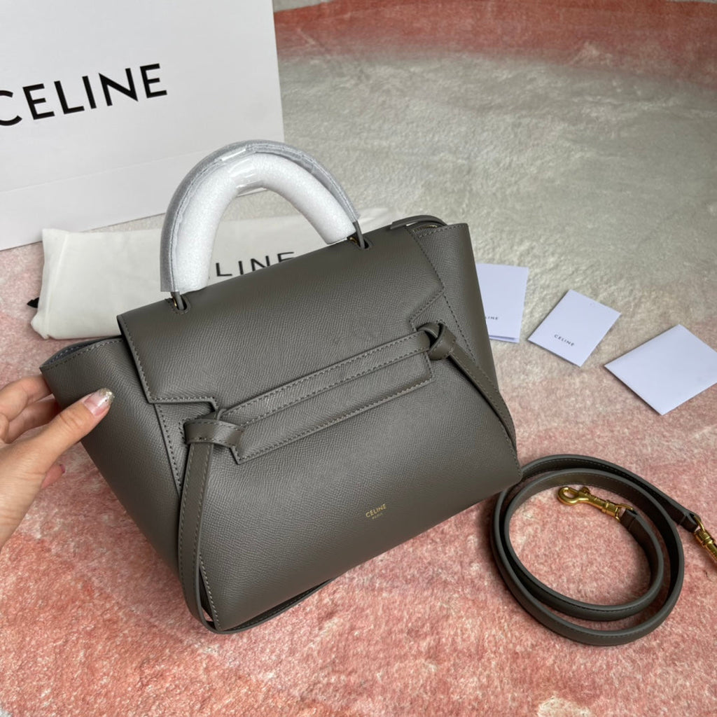 SAC À POISSON 24 CUIR GRIS