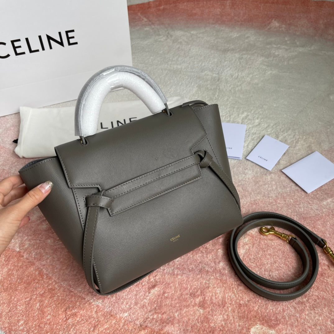 SAC À POISSON 24 CUIR GRIS