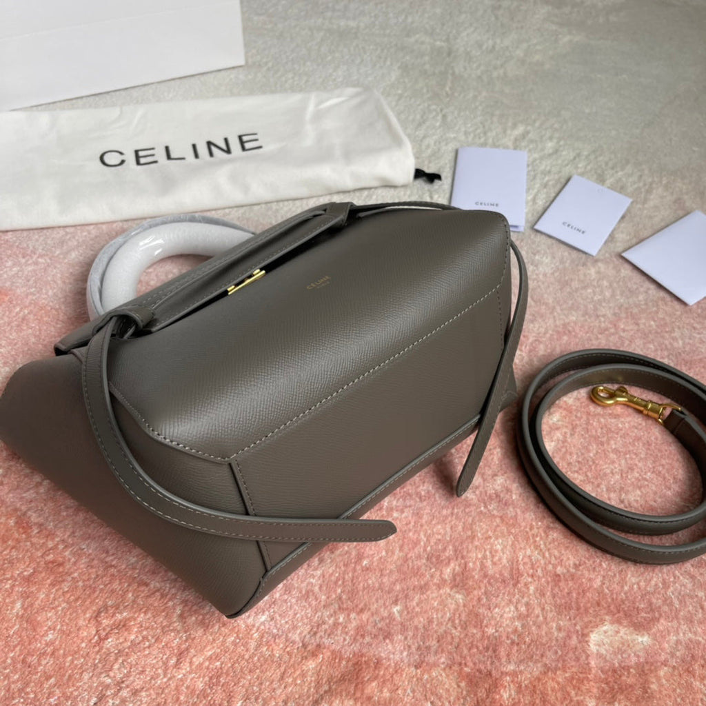 SAC À POISSON 24 CUIR GRIS