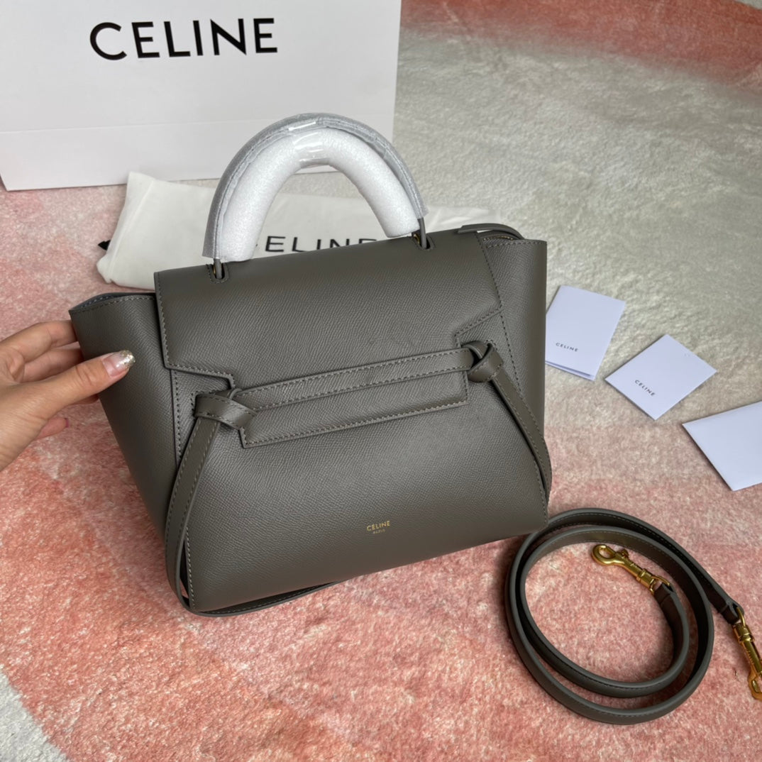 SAC À POISSON 24 CUIR GRIS