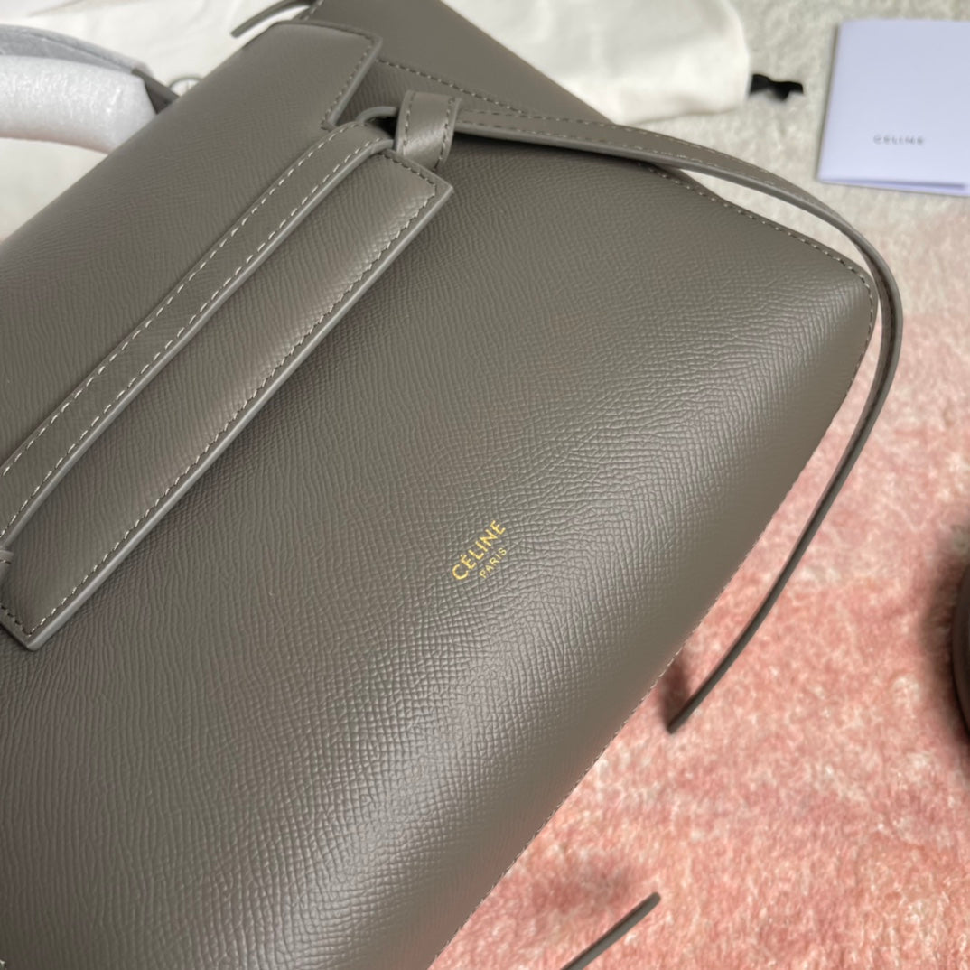 SAC À POISSON 24 CUIR GRIS