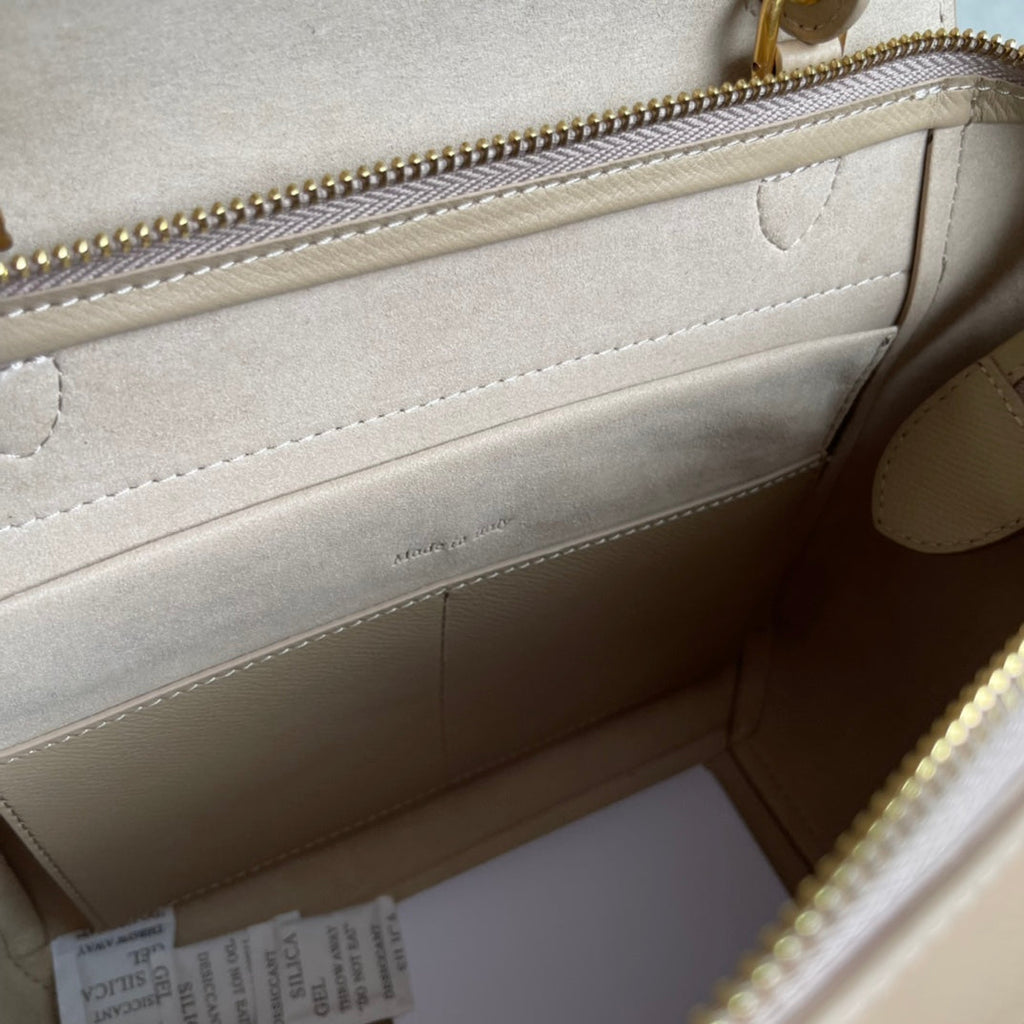 SAC À POISSON 24 CUIR BEIGE CRÈME