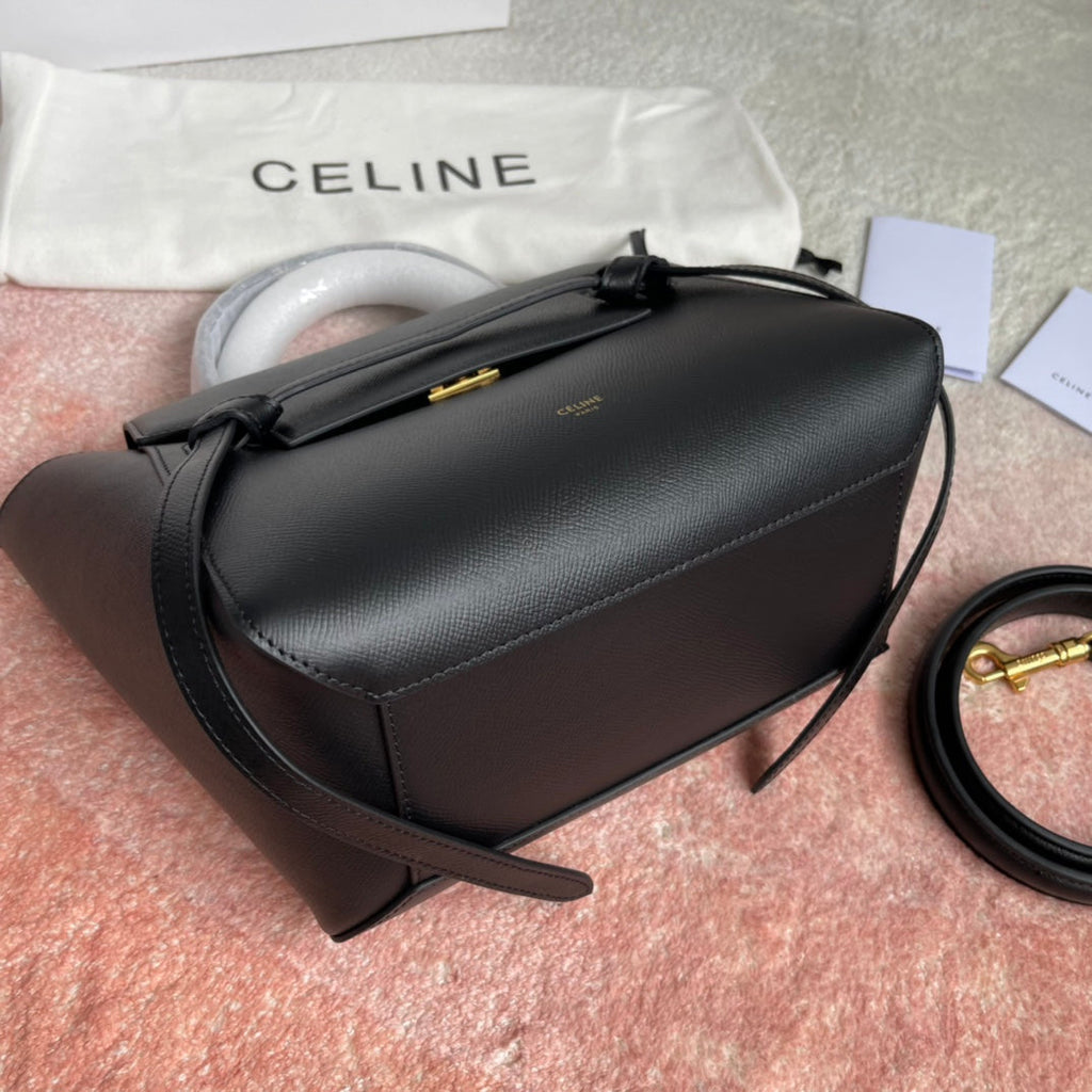 SAC À POISSON 24 CUIR DE VACHE NOIR