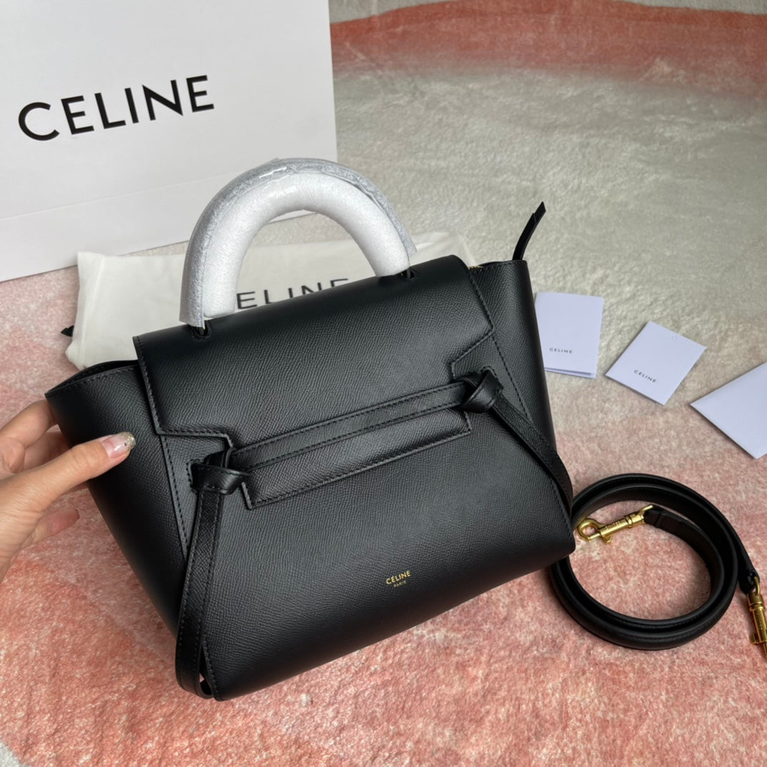 SAC À POISSON 24 CUIR DE VACHE NOIR