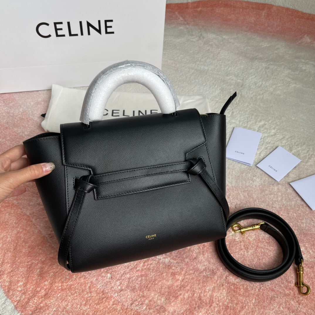 SAC À POISSON 24 CUIR DE VACHE NOIR