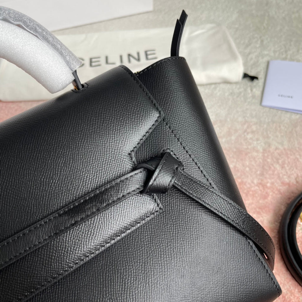SAC À POISSON 24 CUIR DE VACHE NOIR