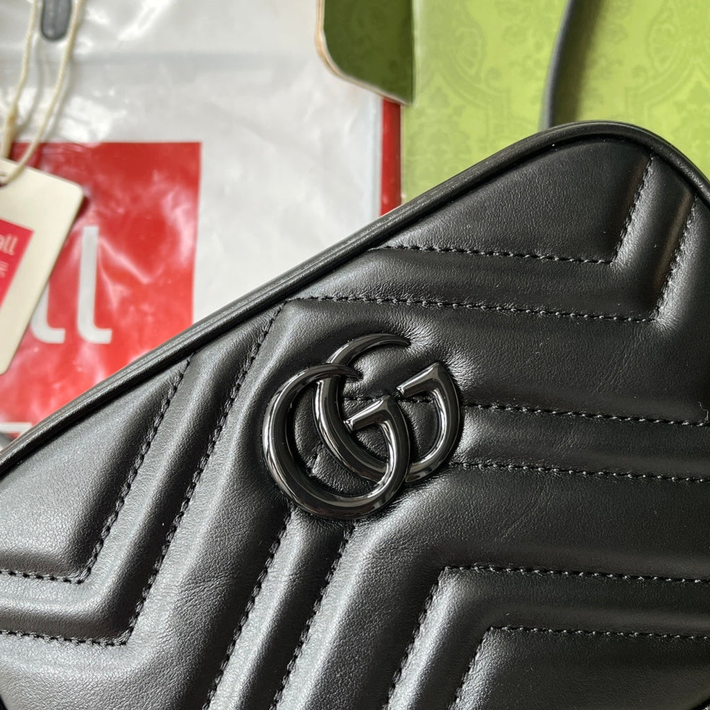 GG MARMONT MINI 18CM ZIP HAUT TOUT CUIR DE VEAU NOIR