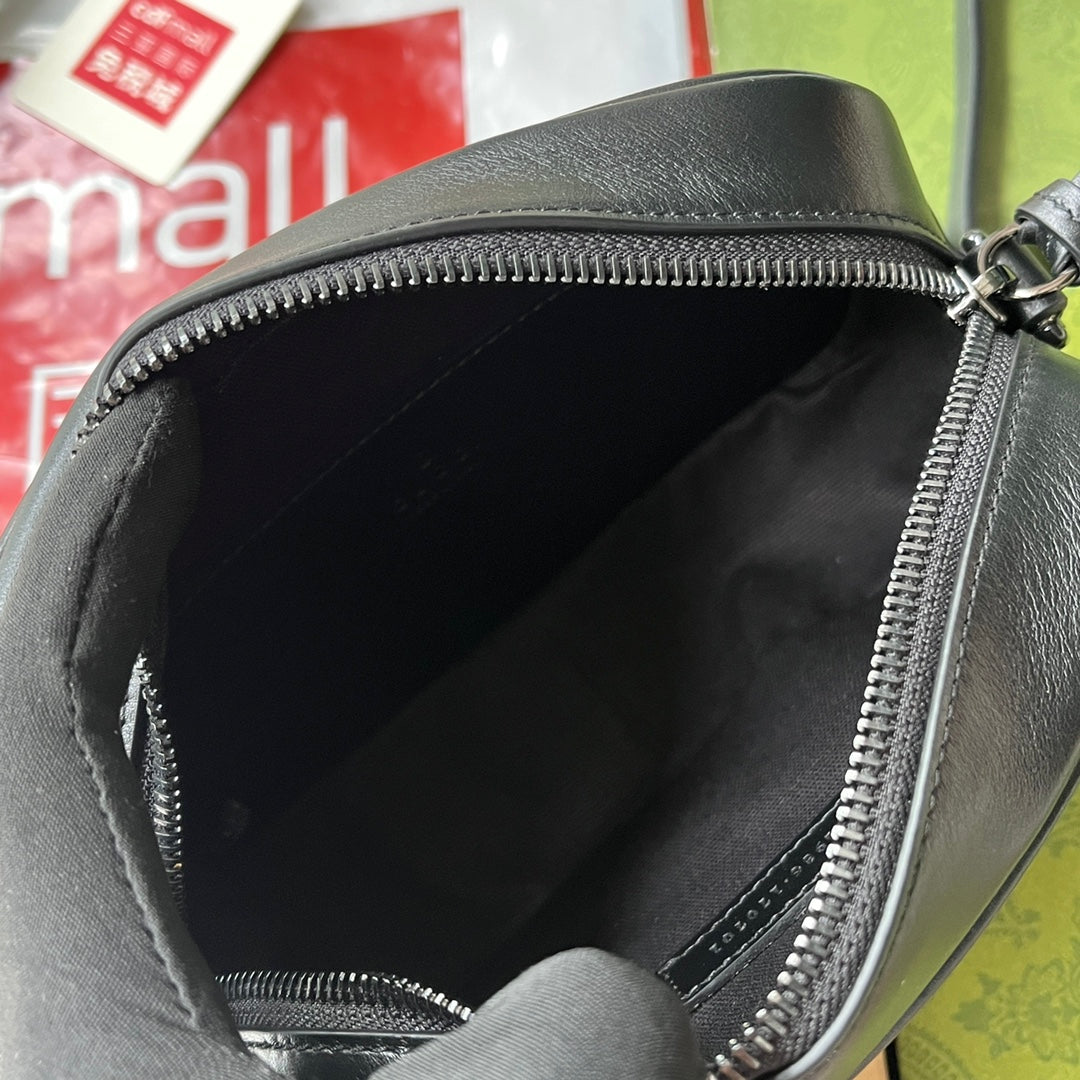 GG MARMONT MINI 18CM ZIP HAUT TOUT CUIR DE VEAU NOIR